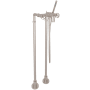 Rohl Campo Floor Mounted Tub Filler with Built-In Diverter - Includes Hand Shower Satin Nickel