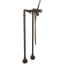 Rohl Campo Floor Mounted Tub Filler with Built-In Diverter - Includes Hand Shower Tuscan Brass