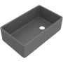 Rohl Allia 32-3/4" Farmhouse Single Basin Fireclay Kitchen Sink Satin Grey