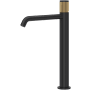 Rohl Amahle 1.2 GPM Single Hole Bathroom Faucet Matte Black/Antique Gold