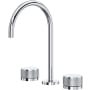Rohl Amahle 1.2 GPM Widespread Bathroom Faucet with Wheel Handles and Pop-Up Drain Assembly Polished Chrome