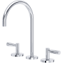 Rohl Amahle 1.2 GPM Widespread Bathroom Faucet with Lever Handles and Pop-Up Drain Assembly Polished Chrome