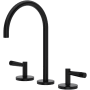 Rohl Amahle 1.2 GPM Widespread Bathroom Faucet with Lever Handles and Pop-Up Drain Assembly Matte Black