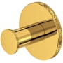 Rohl Amahle Wall Mounted Single Robe Hook Unlacquered Brass