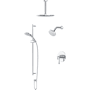 Rohl Amahle Pressure Balanced and Thermostatic Shower System with Shower Head, Hand Shower, Slide Bar, Shower Arm, Hose, and Valve Trim Polished Chrome