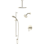 Rohl Amahle Pressure Balanced and Thermostatic Shower System with Shower Head, Hand Shower, Slide Bar, Shower Arm, Hose, and Valve Trim Polished Nickel