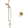 Rohl Amahle Pressure Balanced Shower System with Hand Shower, Slide Bar, Hose, and Valve Trim Antique Gold