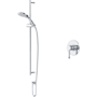 Rohl Amahle Pressure Balanced Shower System with Hand Shower, Slide Bar, Hose, and Valve Trim Polished Chrome