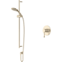 Rohl Amahle Pressure Balanced Shower System with Hand Shower, Slide Bar, Hose, and Valve Trim Satin Nickel
