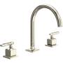 Rohl Apothecary 1.2 GPM Widespread Bathroom Faucet with Pop-Up Drain Assembly Polished Nickel