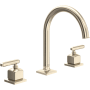 Rohl Apothecary 1.2 GPM Widespread Bathroom Faucet with Pop-Up Drain Assembly Satin Nickel