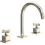 Rohl Apothecary 1.2 GPM Widespread Bathroom Faucet with Pop-Up Drain Assembly Polished Nickel
