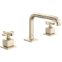 Rohl Apothecary 1.2 GPM Widespread Bathroom Faucet with Pop-Up Drain Assembly Satin Nickel