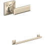 Rohl Apothecary 18" Towel Bar Satin Nickel