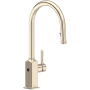 Rohl Apothecary 1.8 GPM Single Hole Pull Down Kitchen Faucet Satin Nickel