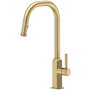 Rohl Apothecary 1.8 GPM Single Hole Pull Down Kitchen Faucet Antique Gold