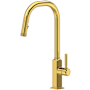 Rohl Apothecary 1.8 GPM Single Hole Pull Down Kitchen Faucet Unlacquered Brass (Living Finish)