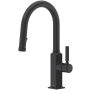 Rohl Apothecary 1.8 GPM Single Hole Pull Down Kitchen Faucet Matte Black