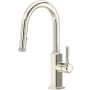 Rohl Apothecary 1.8 GPM Single Hole Pull Down Kitchen Faucet Polished Nickel
