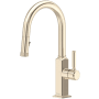 Rohl Apothecary 1.8 GPM Single Hole Pull Down Kitchen Faucet Satin Nickel