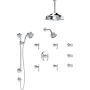 Rohl Arcana Thermostatic Shower System with Shower Head and Hand Shower Polished Chrome