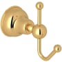 Rohl Arcana Single Robe Hook Italian Brass