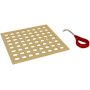 Rohl Matrix 5-1/8" x 5-1/8" Decorative Spa Shower Drain Cover Unlacquered Brass (Living Finish)