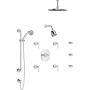 Rohl Deco Thermostatic Shower System with Shower Head, Hand Shower, and Hose Polished Chrome
