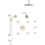 Rohl Deco Thermostatic Shower System with Shower Head, Hand Shower, and Hose Polished Nickel