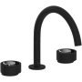 Rohl Eclissi 1.2 GPM Widespread Bathroom Faucet Matte Black / Polished Chrome