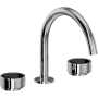 Rohl Eclissi 1.2 GPM Widespread Bathroom Faucet Polished Chrome / Matte Black