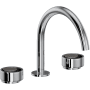 Rohl Eclissi 1.2 GPM Widespread Bathroom Faucet Polished Chrome / Satin Nickel