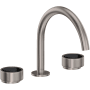 Rohl Eclissi 1.2 GPM Widespread Bathroom Faucet Satin Nickel / Matte Black