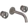 Rohl Eclissi 1.2 GPM Wall Mounted Widespread Bathroom Faucet Satin Nickel / Polished Chrome