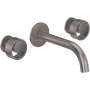 Rohl Eclissi 1.2 GPM Wall Mounted Widespread Bathroom Faucet Satin Nickel