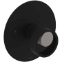 Rohl Eclissi Thermostatic Valve Trim Only with Single Wheel Handle - Less Rough In Matte Black / Satin Nickel