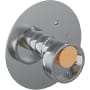 Rohl Eclissi Thermostatic Valve Trim Only with Single Wheel Handle - Less Rough In Polished Chrome / Satin Gold