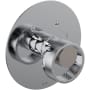 Rohl Eclissi Thermostatic Valve Trim Only with Single Wheel Handle - Less Rough In Polished Chrome / Satin Nickel