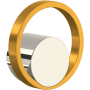 Rohl Eclissi Wheel Handle Polished Nickel / Satin Gold