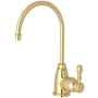 Rohl San Julio 0.5 GPM Hot Water Dispenser Unlacquered Brass (Living Finish)