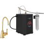Rohl San Julio 0.5 GPM Hot Water Dispenser with Hot Water Filter Tank Italian Brass