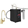Rohl San Julio 0.5 GPM Hot Water Dispenser with Hot Water Filter Tank Unlacquered Brass (Living Finish)