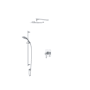 Rohl Graceline Thermostatic Shower System with Shower Head and Hand Shower Polished Chrome
