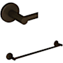 Rohl Lombardia 24" Towel Bar Tuscan Brass (Living Finish)