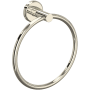 Rohl Lombardia 7-3/8" Wall Mounted Towel Ring Polished Nickel