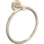 Rohl Lombardia 7-3/8" Wall Mounted Towel Ring Satin Nickel