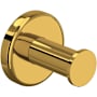 Rohl Lombardia Single Robe Hook Unlacquered Brass