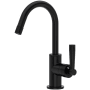 Rohl Graceline 1.2 GPM Single Hole Bathroom Faucet with Pop-Up Drain Assembly Matte Black