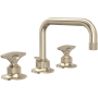Rohl Graceline 1.2 GPM Widespread Bathroom Faucet with Pop-Up Drain Assembly Satin Nickel