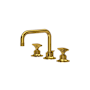 Rohl Graceline 1.2 GPM Widespread Bathroom Faucet with Pop-Up Drain Assembly Unlacquered Brass